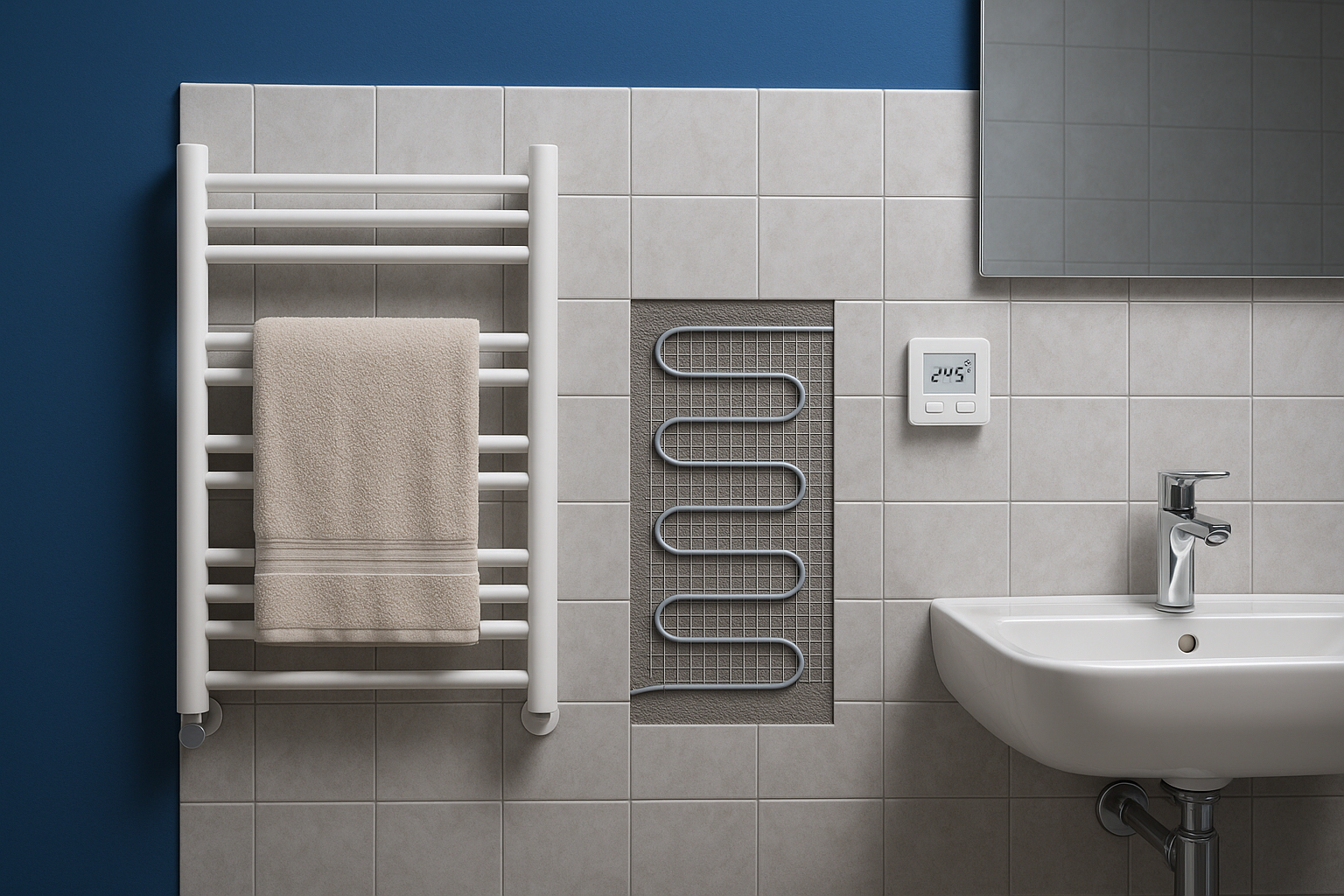 Установка CALEO Heatwall под плитку